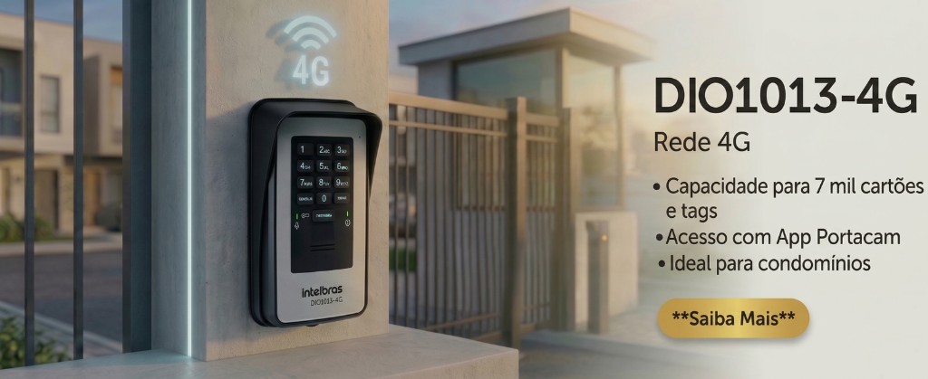DIO1013-4G - Porteiro eletrônico com rede 4G