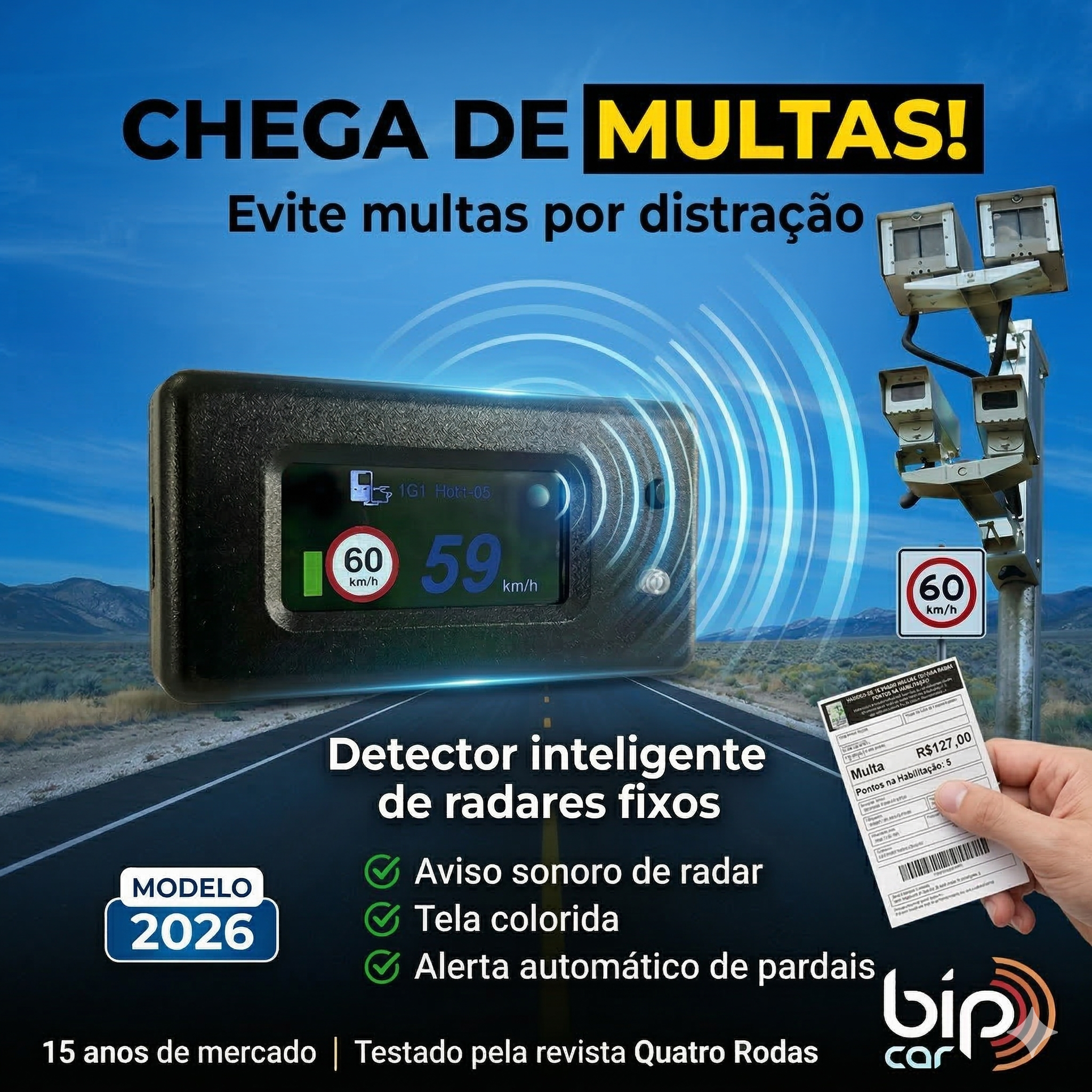 Sinalizador de pardais BipCar